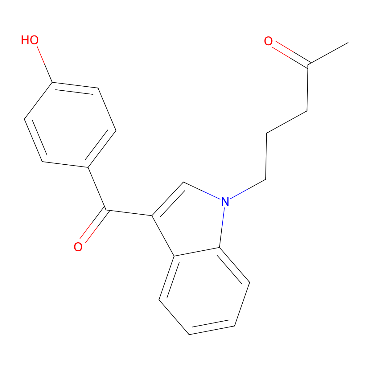 5-[3-(4-Hydroxybenzoyl)indol-1-YL]pentan-2-one molecular structure, CAS 1952336-78-5