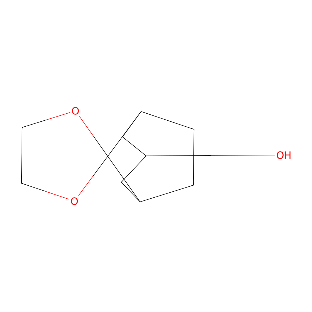 Spiro[bicyclo[3.2.1]octane-8,2'-[1,3]dioxolane]-3-ol molecular structure, CAS 1952348-22-9