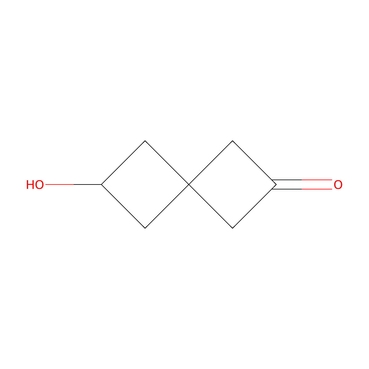 6-Hydroxyspiro[3.3]heptan-2-one molecular structure, CAS 1952348-83-2