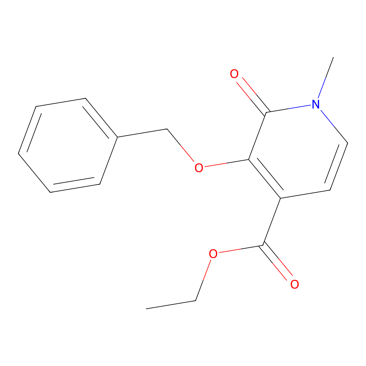 Ethyl 3-benzyloxy-1-methyl-2-oxo-pyridine-4-carboxylate molecular structure, CAS 1952359-27-1