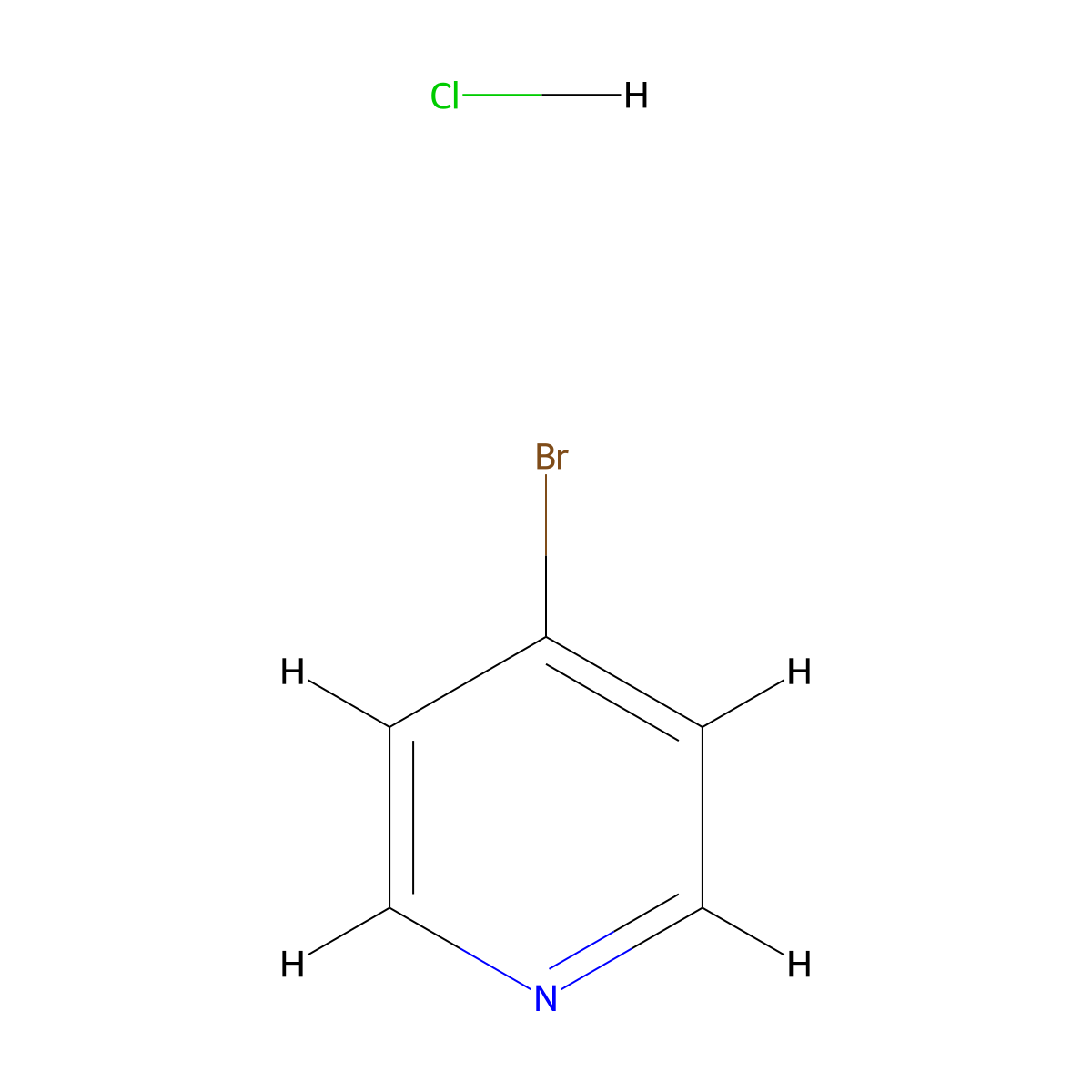 4-Bromopyridinium chloride molecular structure, CAS 19524-06-2