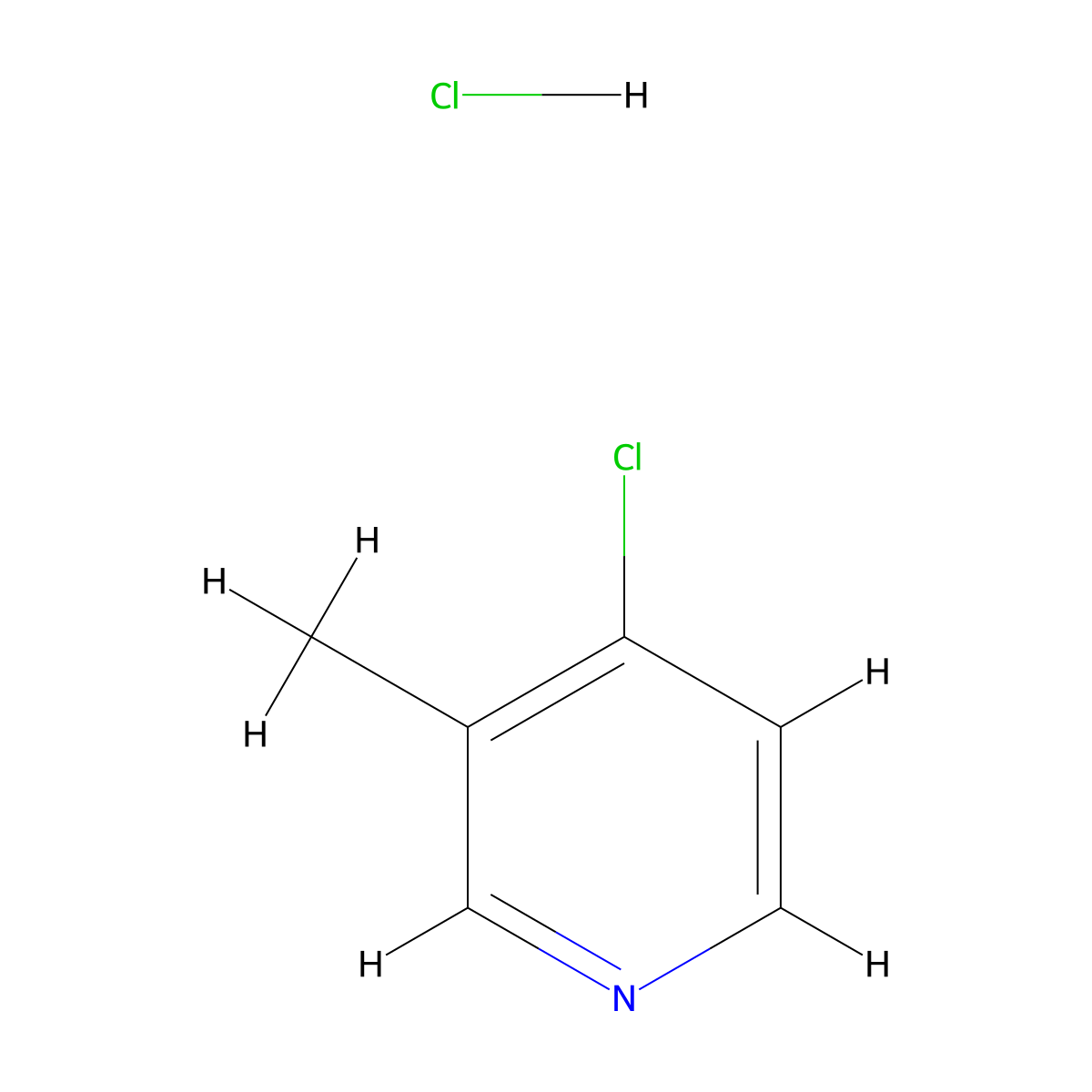 4-Chloro-3-methylpyridine hydrochloride molecular structure, CAS 19524-08-4