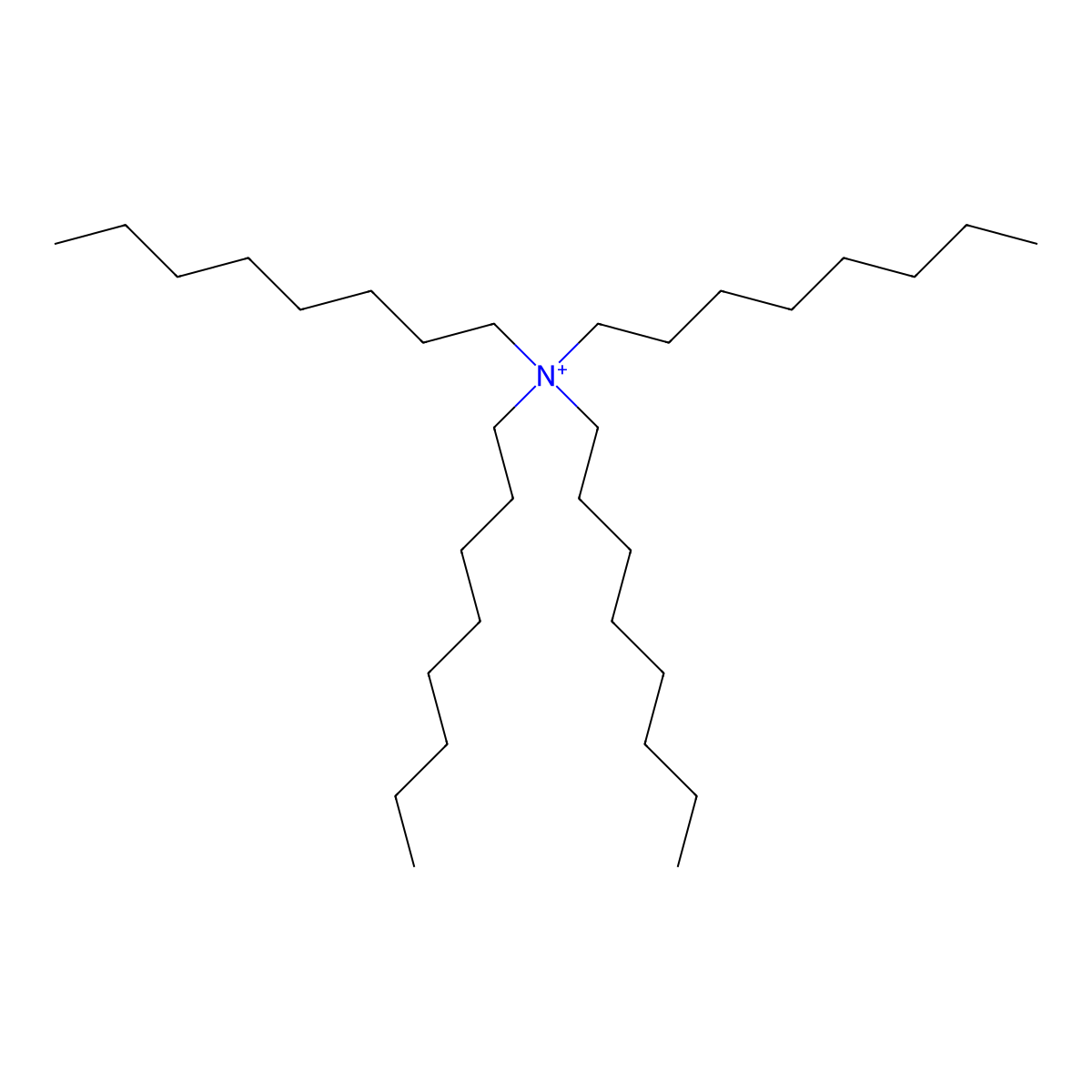N,N,N-Trioctyloctan-1-Aminium molecular structure, CAS 19524-73-3