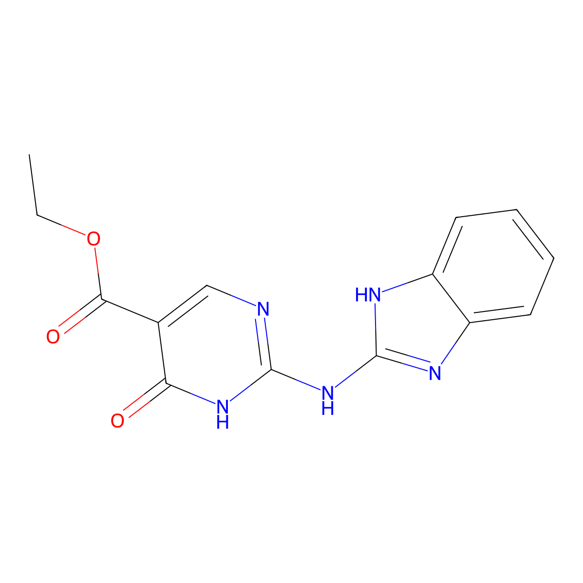 Ethyl 2-(2-Benzimidazolylamino)-6-oxo-1,6-dihydropyrimidine-5-carboxylate molecular structure, CAS 195251-35-5