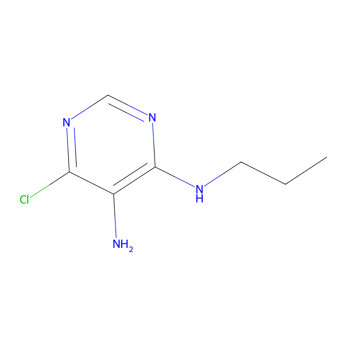 6-Chloro-N4-propyl-4,5-pyrimidinediamine molecular structure, CAS 195252-56-3