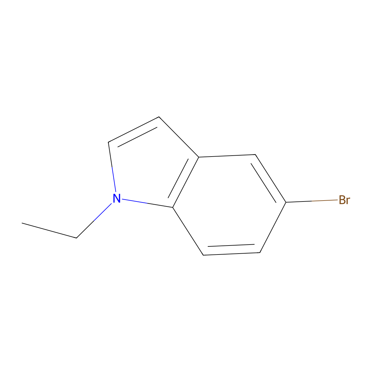 5-Bromo-1-ethyl-1H-indole molecular structure, CAS 195253-49-7