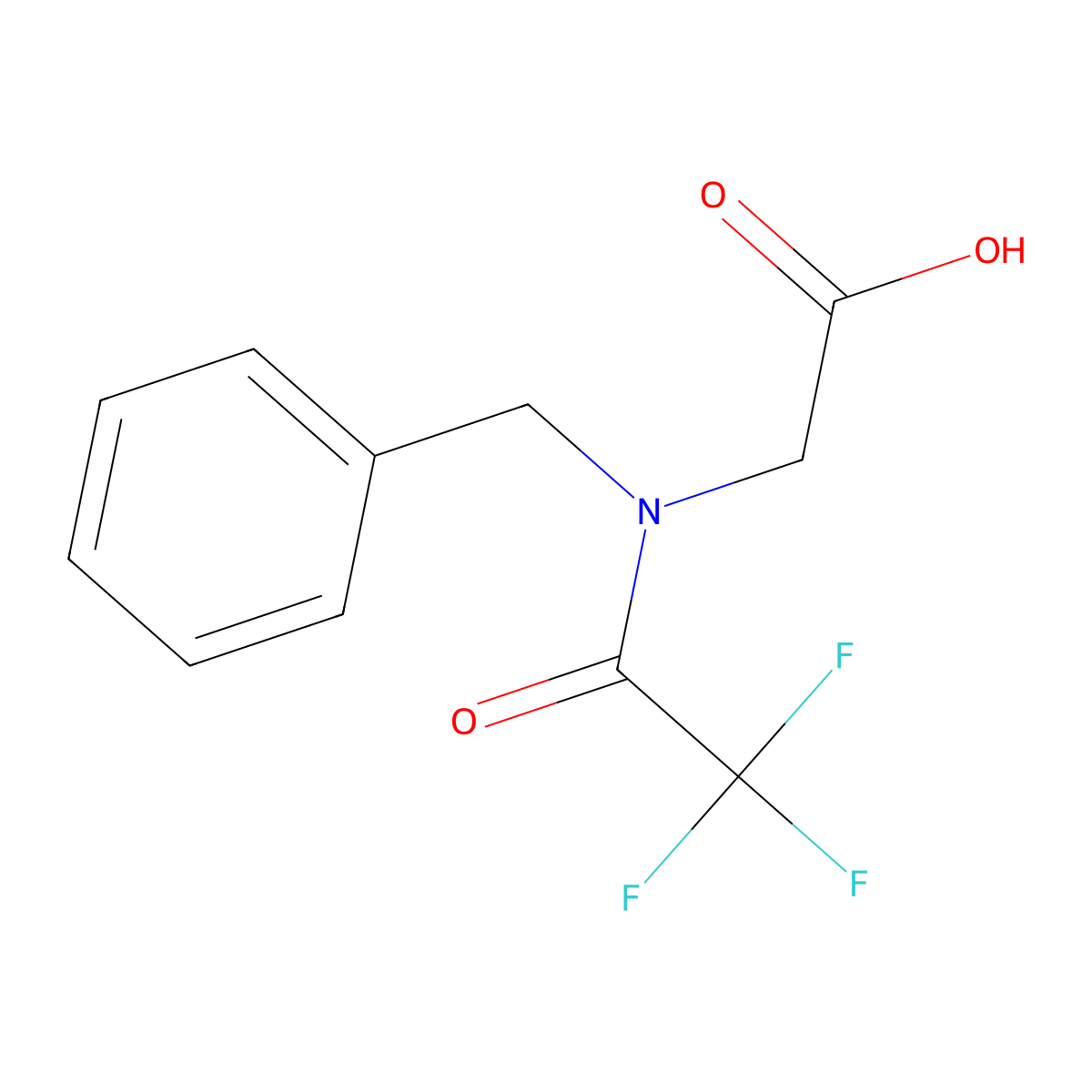 2-(N-benzyl-2,2,2-trifluoroacetamido)acetic acid molecular structure, CAS 195254-57-0
