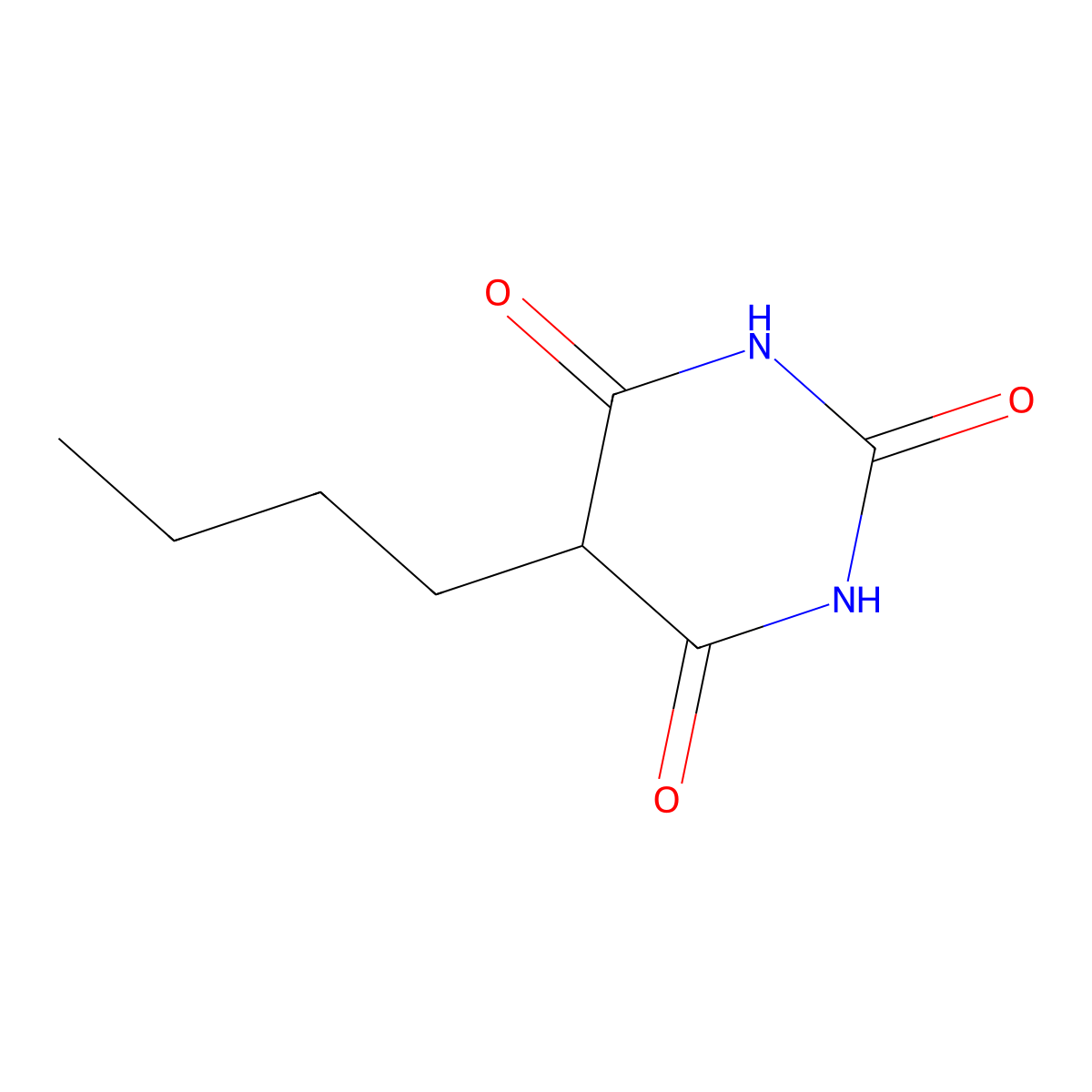 5-Butyl barbituric acid molecular structure, CAS 1953-33-9