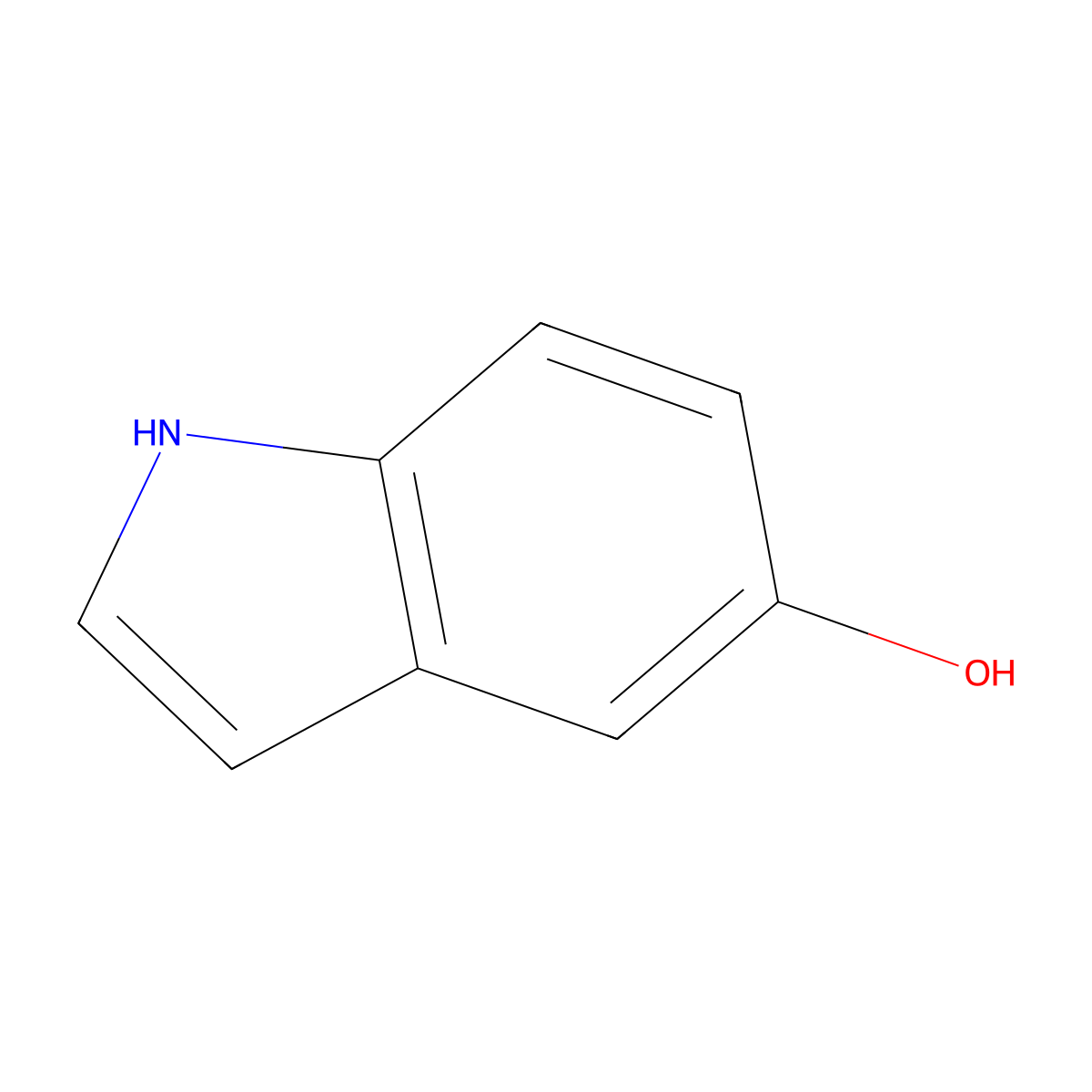 5-Hydroxyindole molecular structure, CAS 1953-54-4