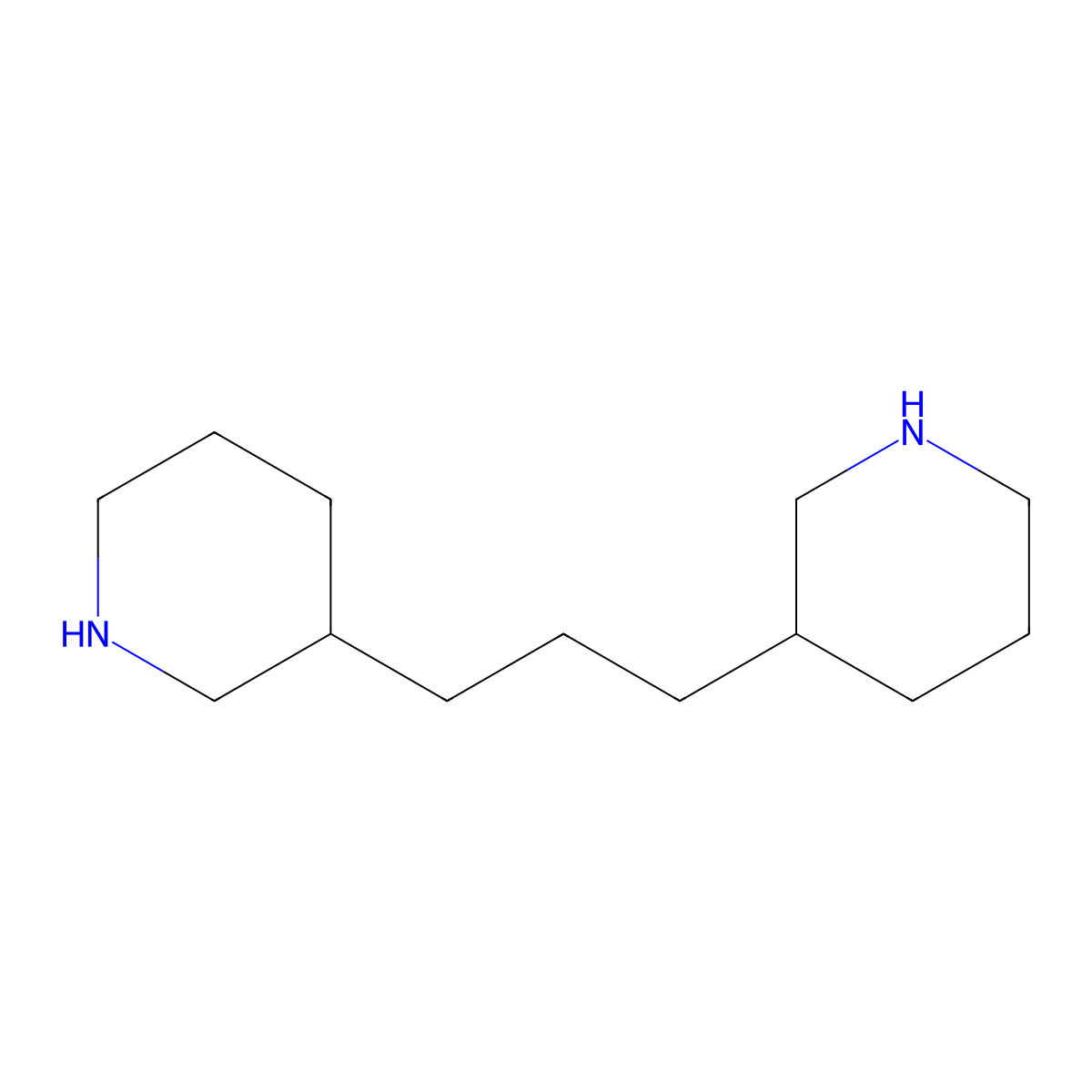 3-[3-(Piperidin-3-yl)propyl]piperidine molecular structure, CAS 19530-58-6