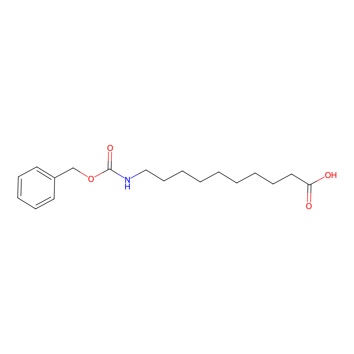 10-(Cbz-amino)decanoic acid molecular structure, CAS 195302-79-5
