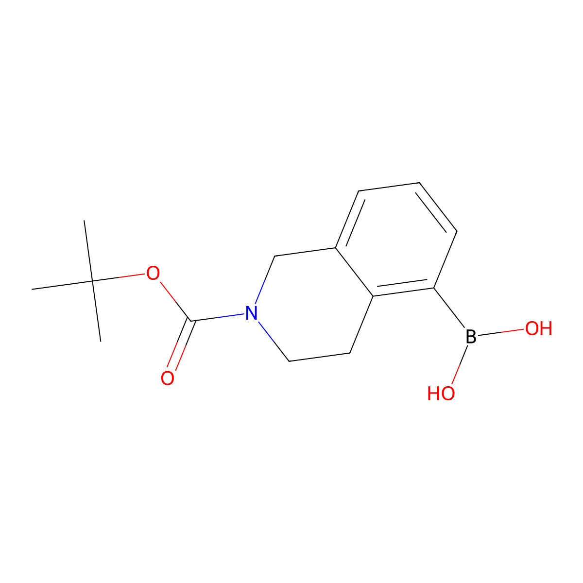 2-(Tert-butoxycarbonyl)-1,2,3,4-tetrahydroisoquinolin-5-ylboronic acid molecular structure, CAS 1953127-57-5