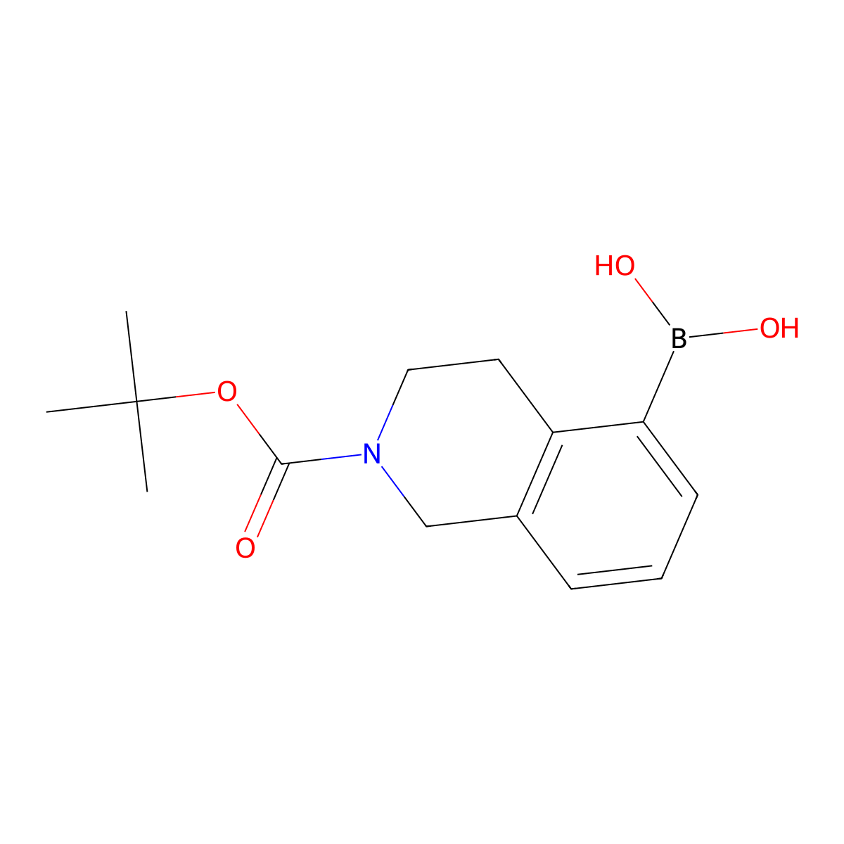 2-(Tert-butoxycarbonyl)-1,2,3,4-tetrahydroisoquinolin-5-ylboronic acid molecular structure, CAS 1953127-57-5