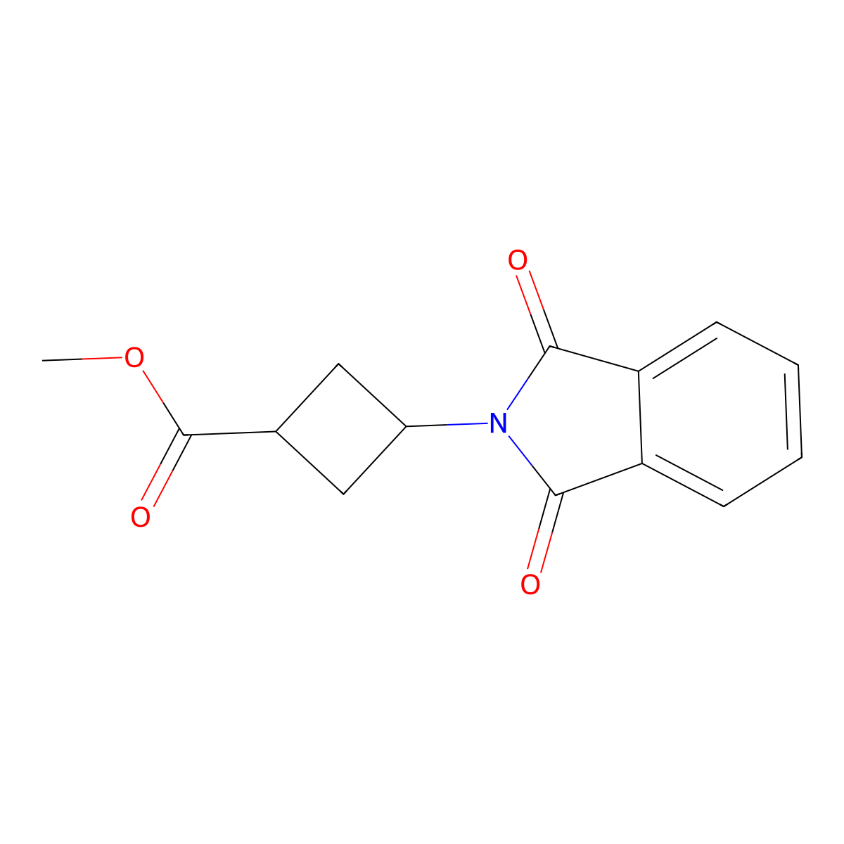 Methyl (1r,3r)-3-(1,3-dioxoisoindolin-2-yl)cyclobutane-1-carboxylate molecular structure, CAS 1953131-65-1