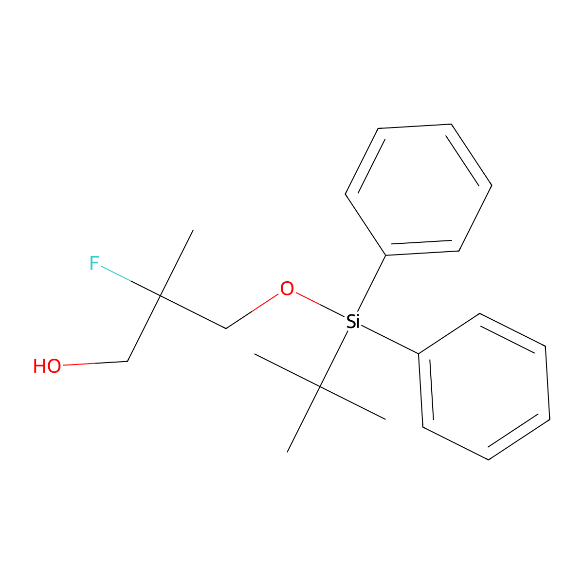 3-((Tert-butyldiphenylsilyl)oxy)-2-fluoro-2-methylpropan-1-ol molecular structure, CAS 1953133-20-4