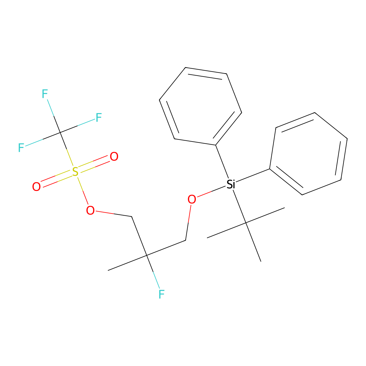 3-((Tert-butyldiphenylsilyl)oxy)-2-fluoro-2-methylpropyl trifluoromethanesulfonate molecular structure, CAS 1953133-22-6