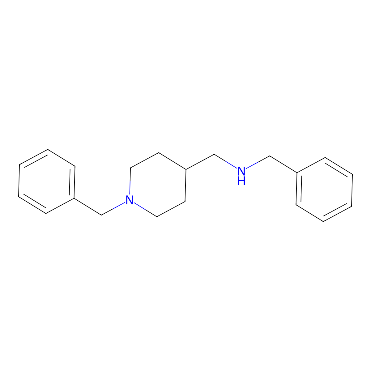 N-benzyl-1-(1-benzylpiperidin-4-yl)methanamine molecular structure, CAS 195314-73-9