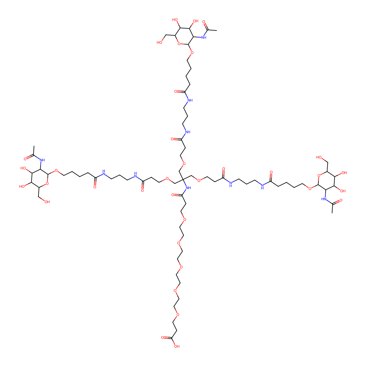 tri-GalNAc-COOH molecular structure, CAS 1953146-81-0