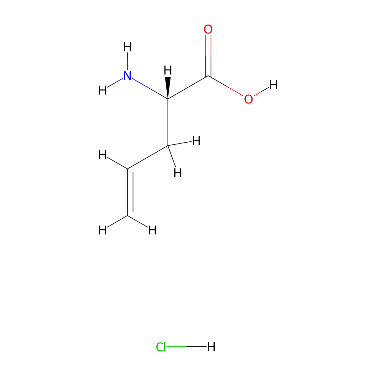 L-2-Allylglycine Hydrochloride molecular structure, CAS 195316-72-4