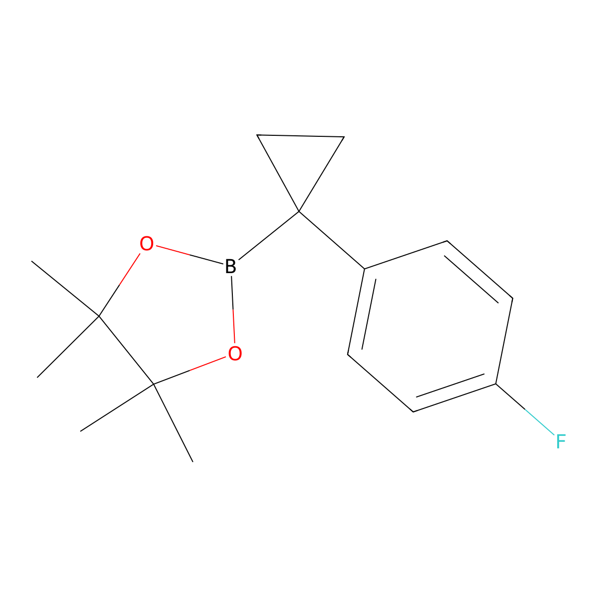 2-(1-(4-Fluorophenyl)cyclopropyl)-4,4,5,5-tetramethyl-1,3,2-dioxaborolane molecular structure, CAS 1953178-20-5