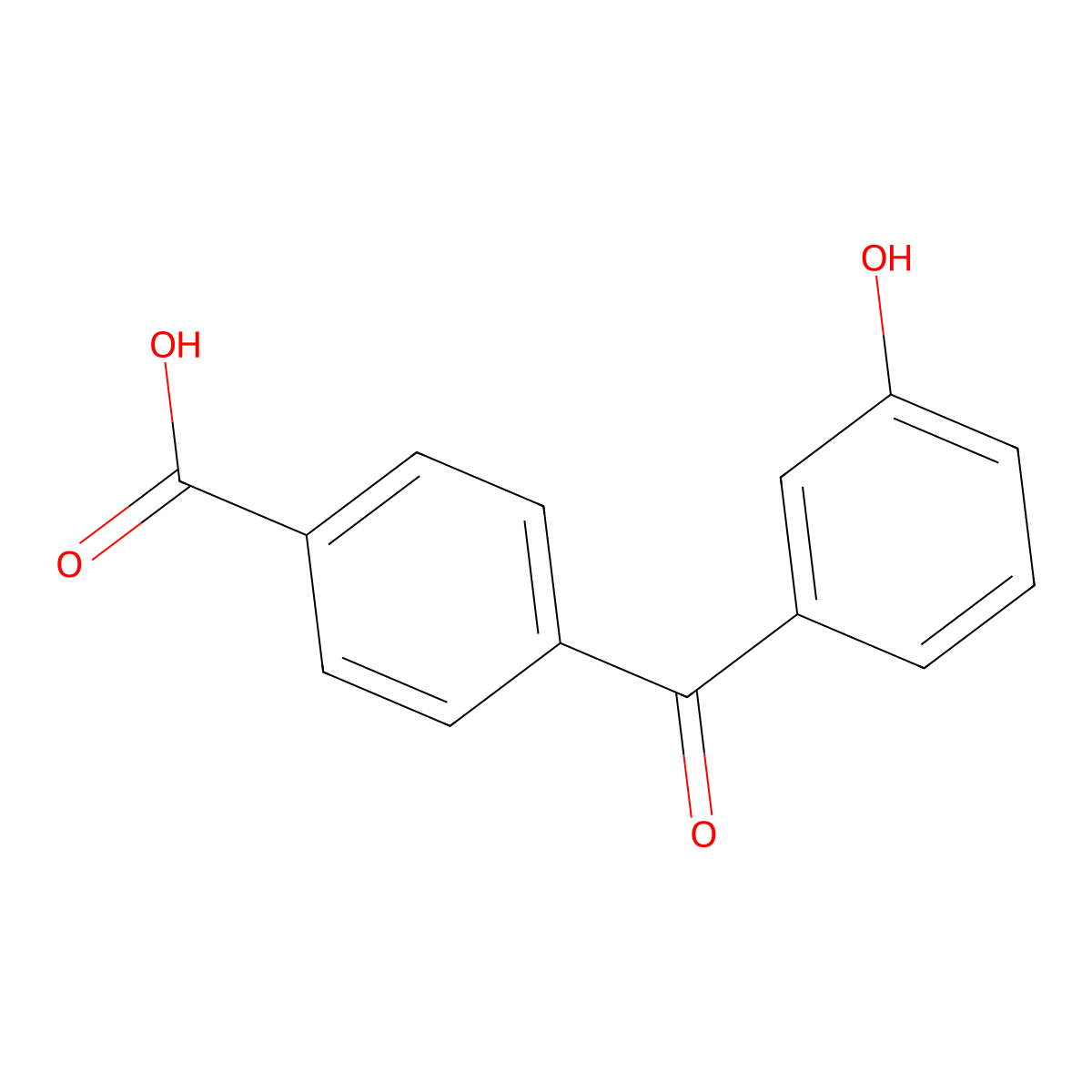 4-(3-Hydroxybenzoyl)benzoic acid molecular structure, CAS 195318-70-8
