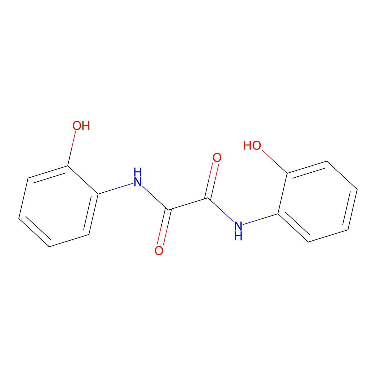 N,N'-bis(2-hydroxyphenyl)ethanediamide molecular structure, CAS 19532-73-1