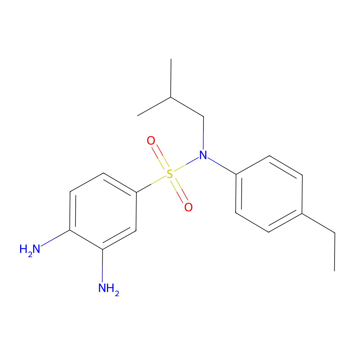 3,4-Diamino-N-(4-ethylphenyl)-N-isobutylbenzenesulfonamide molecular structure, CAS 1953227-26-3