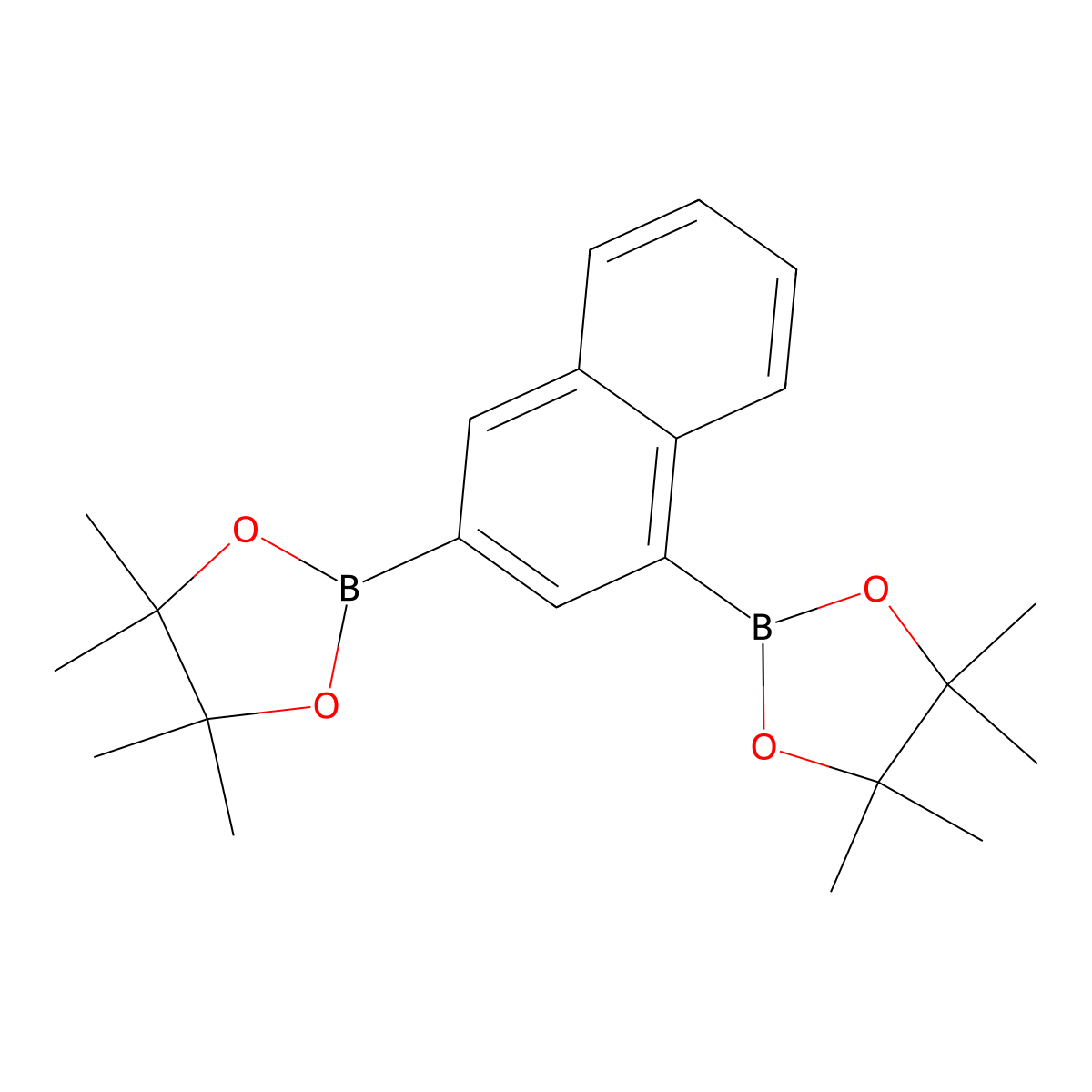 2,2'-(Naphthalene-1,3-diyl)bis(4,4,5,5-tetramethyl-1,3,2-dioxaborolane) molecular structure, CAS 1953228-68-6