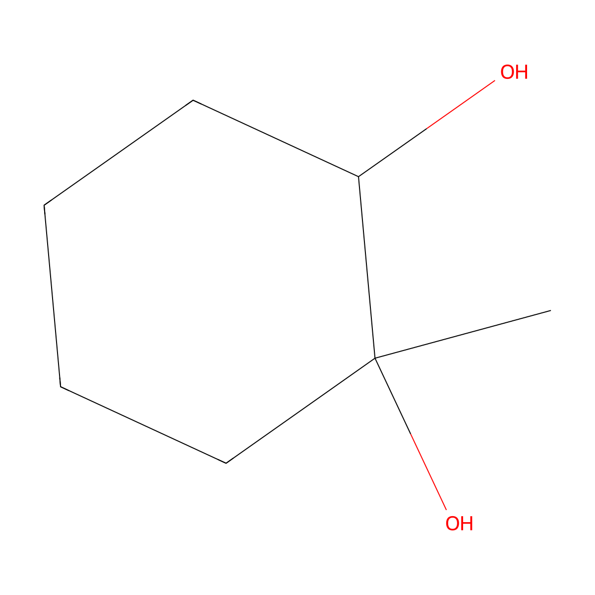 1-Methyl-1,2-cyclohexanediol, trans- molecular structure, CAS 19534-08-8
