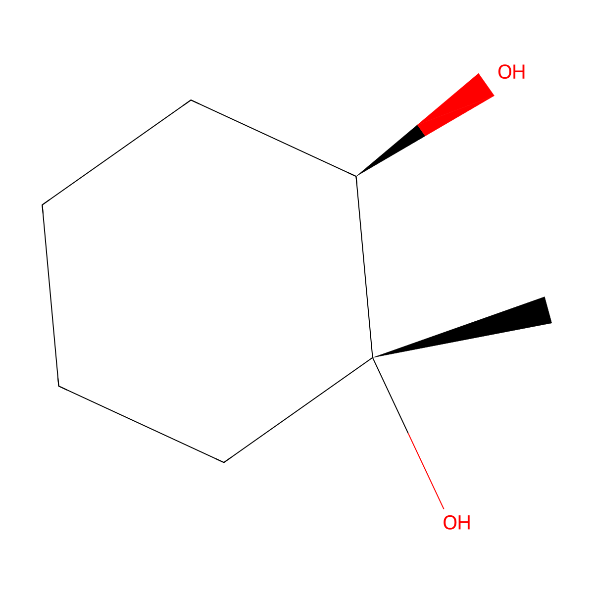 1-Methyl-1,2-cyclohexanediol, trans- molecular structure, CAS 19534-08-8