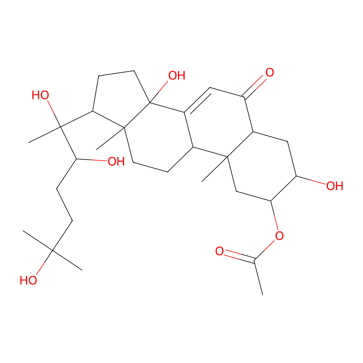 2-O-Acetyl-20-hydroxyecdysone molecular structure, CAS 19536-25-5