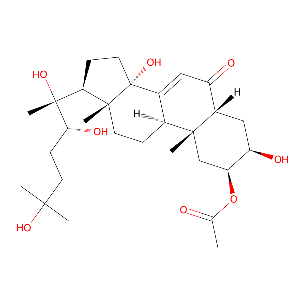 2-O-Acetyl-20-hydroxyecdysone molecular structure, CAS 19536-25-5
