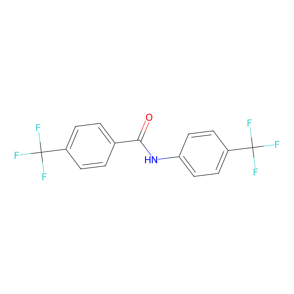 4-(trifluoromethyl)-N-[4-(trifluoromethyl)phenyl]benzamide molecular structure, CAS 195371-90-5