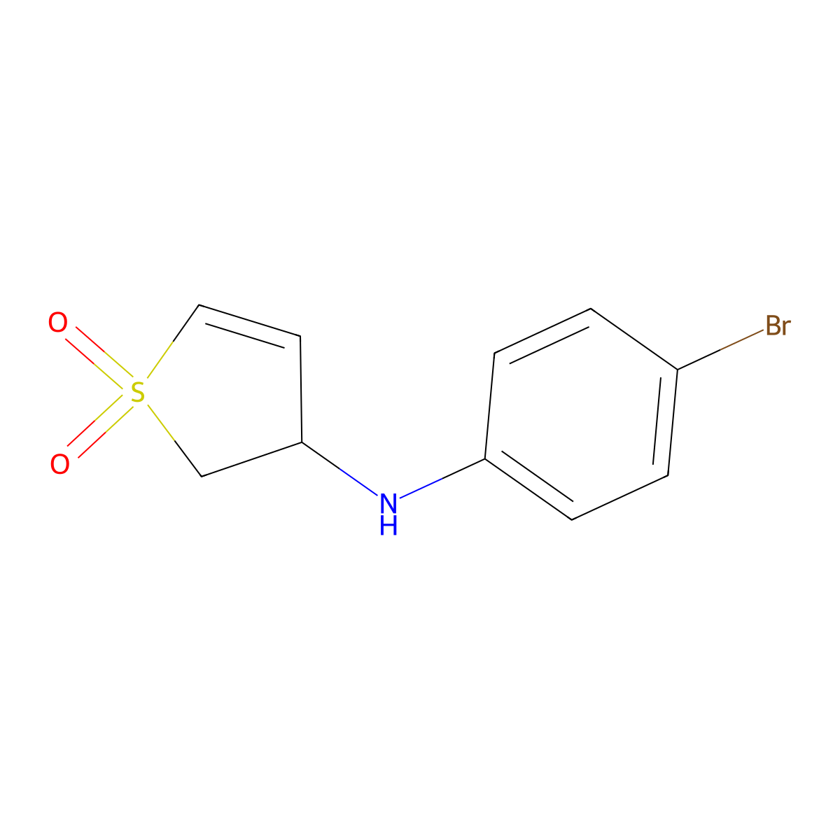 N-(4-bromophenyl)-1,1-dioxo-2,3-dihydrothiophen-3-amine molecular structure, CAS 195372-30-6