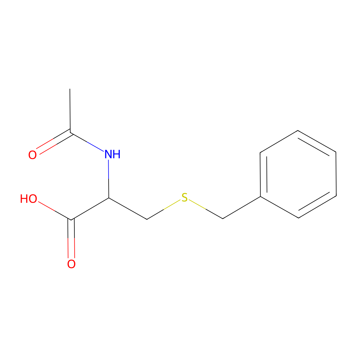 N-Acetyl-S-benzylcysteine molecular structure, CAS 19538-71-7