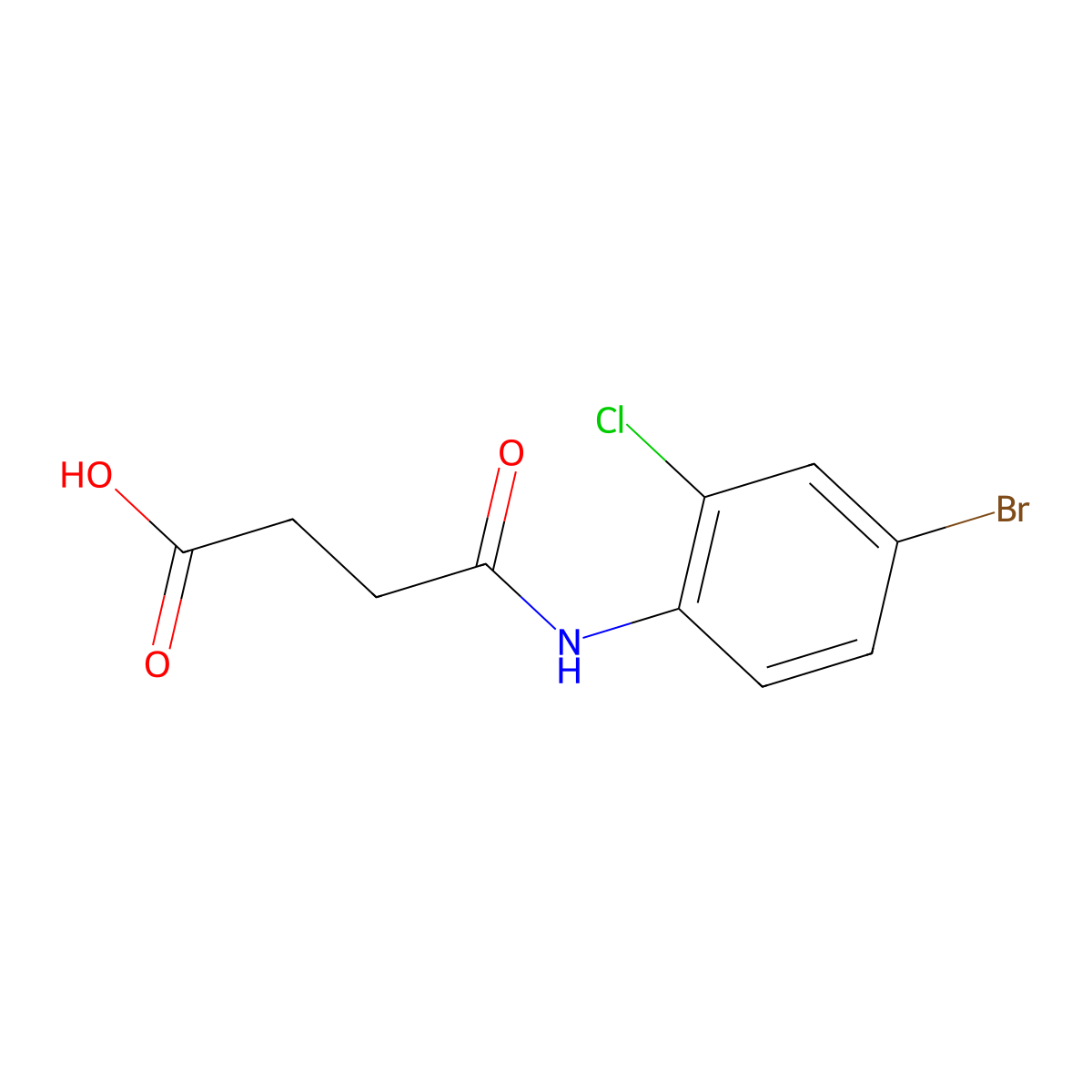 4'-Bromo-2'-chlorosuccinanilic acid molecular structure, CAS 195383-31-4