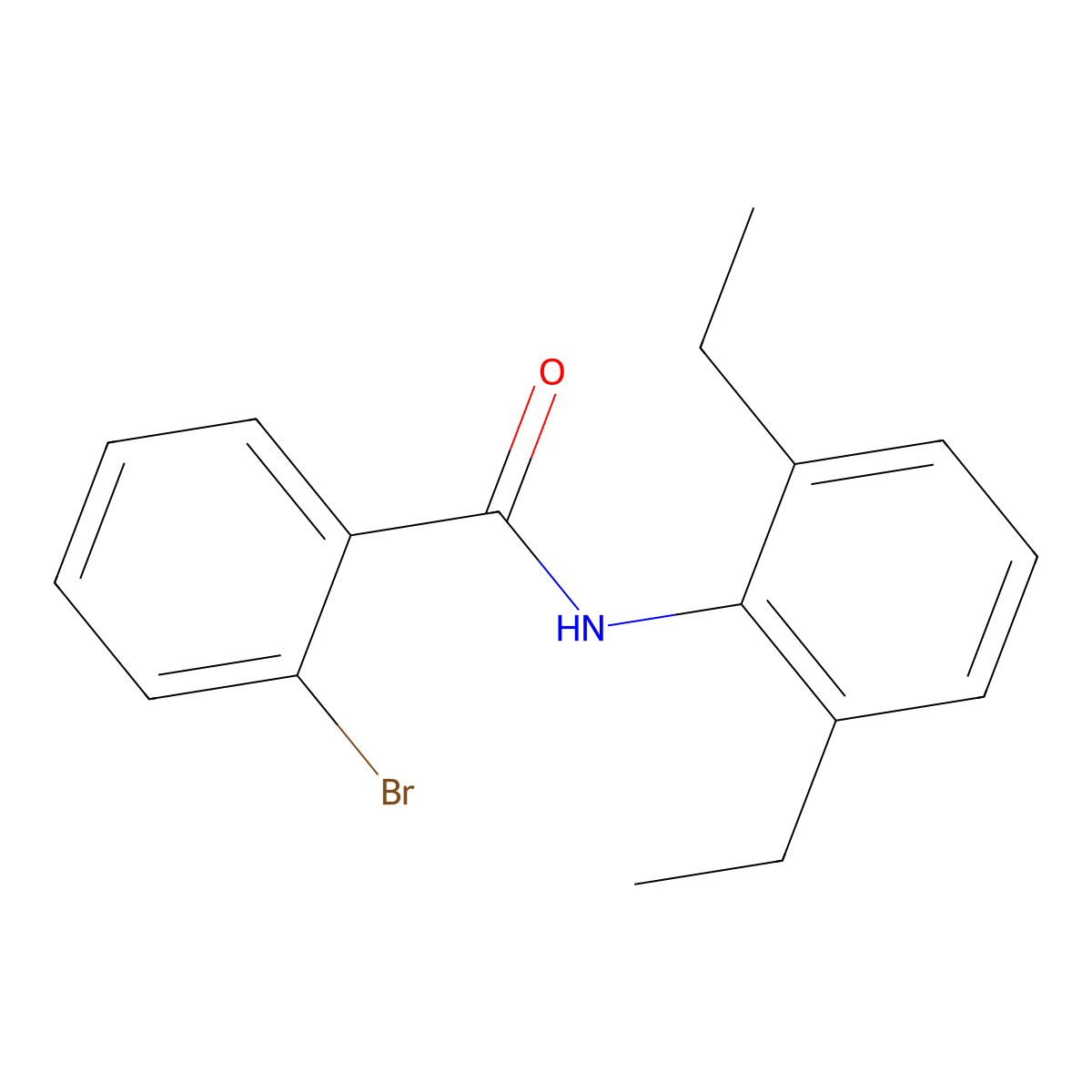 2-bromo-N-(2,6-diethylphenyl)benzamide molecular structure, CAS 195383-69-8