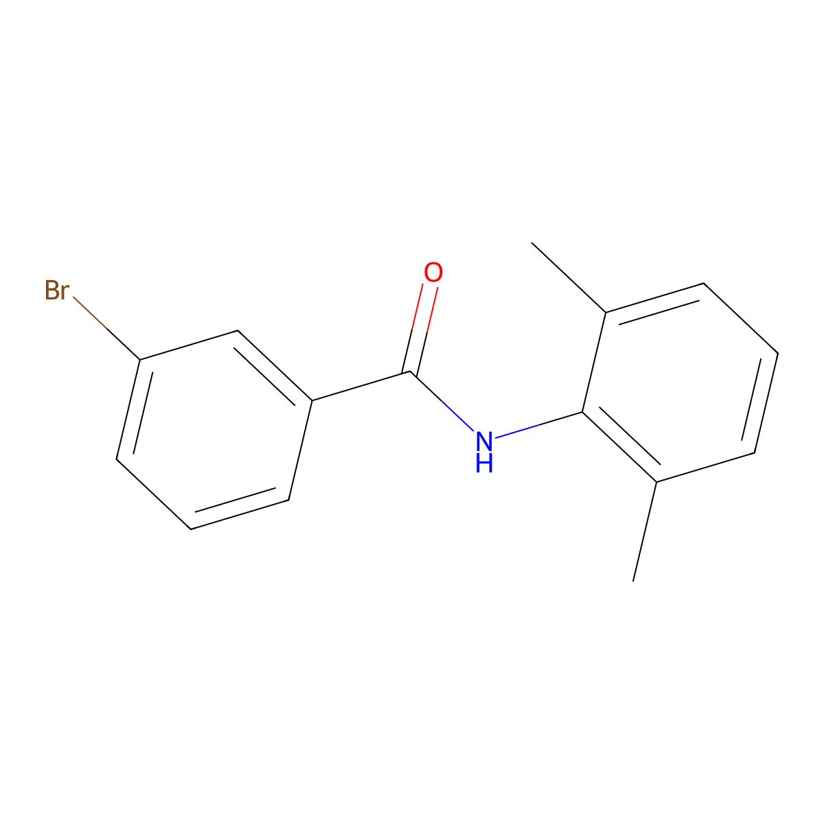 3-bromo-N-(2,6-dimethylphenyl)benzamide molecular structure, CAS 195383-90-5
