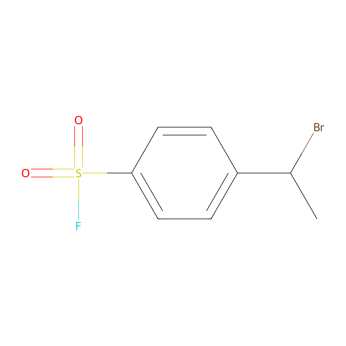 4-(1-Bromoethyl)benzene-1-sulfonyl fluoride molecular structure, CAS 195390-13-7