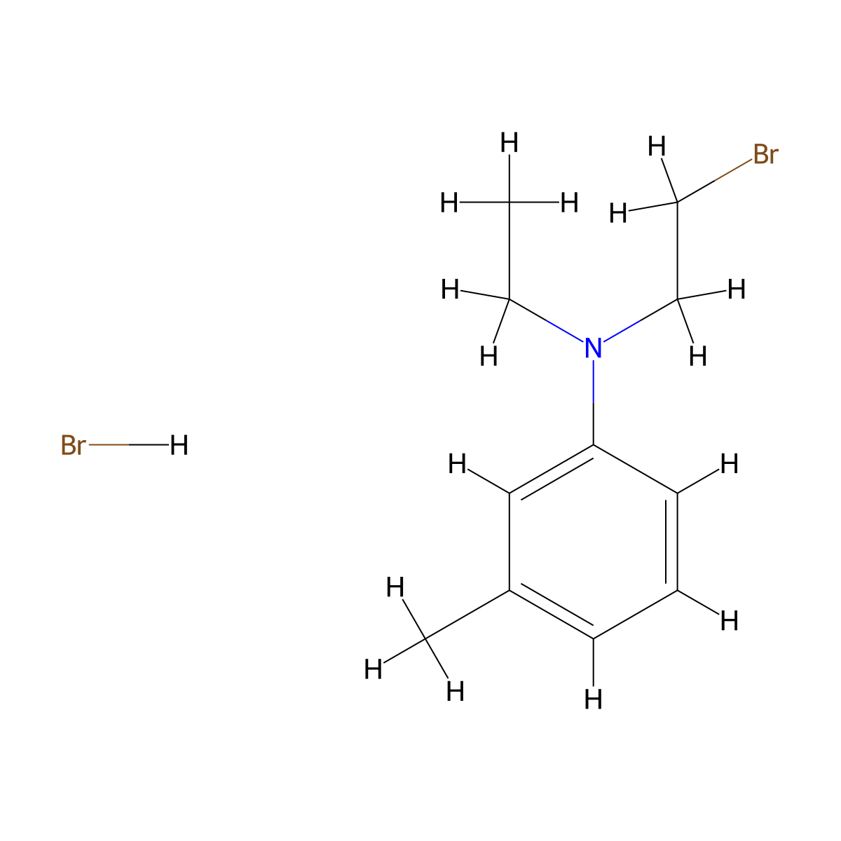 N1-(2-Bromoethyl)-N1-ethyl-3-methylaniline hydrobromide molecular structure, CAS 195390-17-1