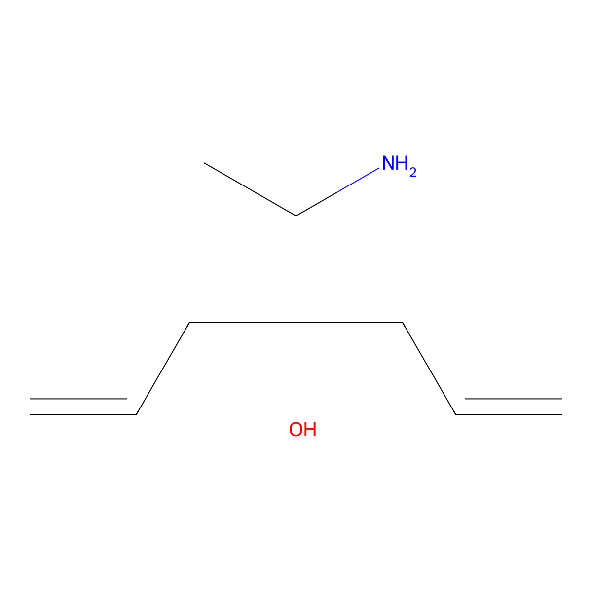 4-[(1S)-1-aminoethyl]hepta-1,6-dien-4-ol molecular structure, CAS 195392-02-0