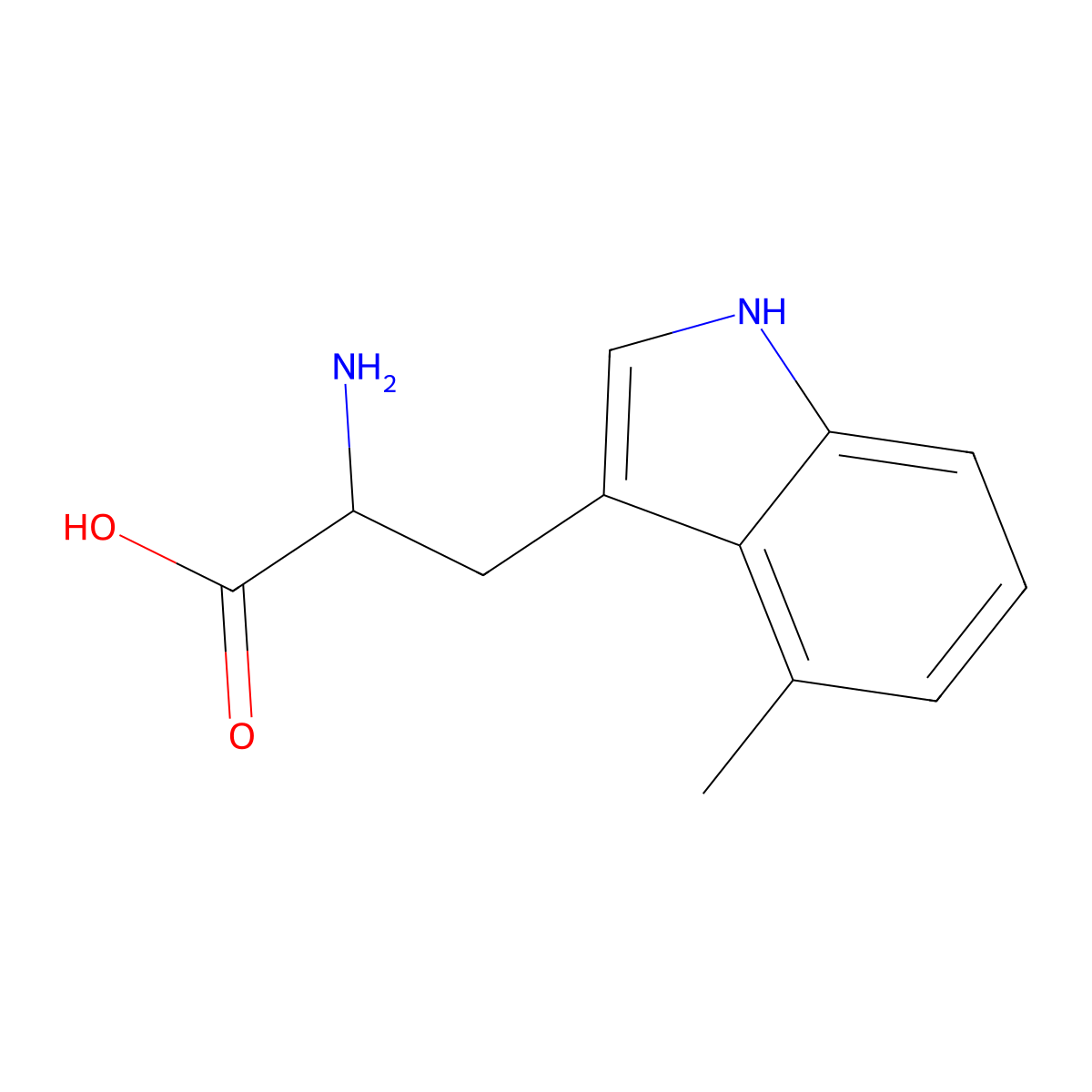 4-methyl-DL-tryptophan molecular structure, CAS 1954-45-6