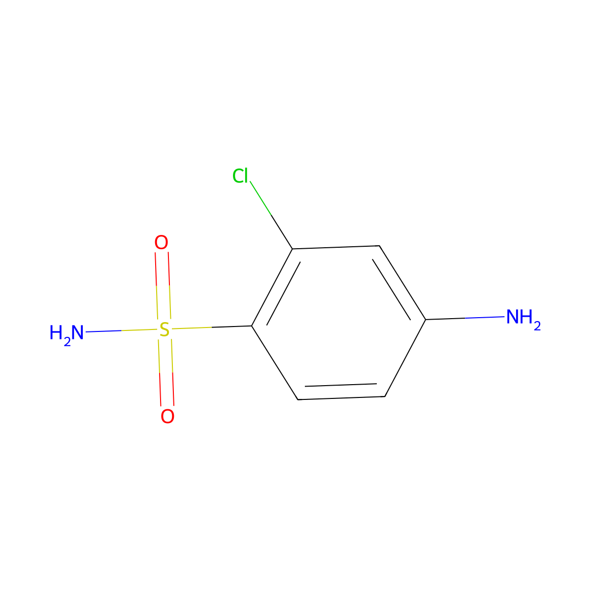 4-Amino-2-chlorobenzene-1-sulfonamide molecular structure, CAS 1954-94-5