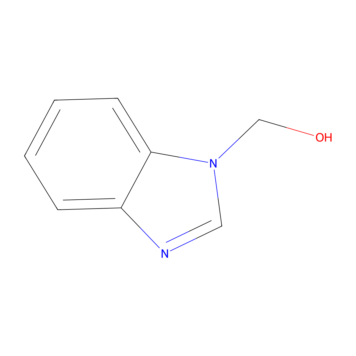 1H-Benzimidazole-1-methanol molecular structure, CAS 19541-99-2