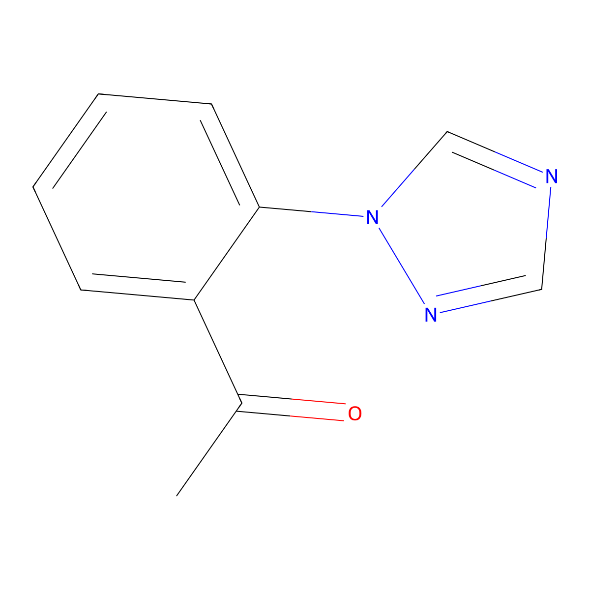 1-[2-(1H-1,2,4-Triazol-1-yl)phenyl]ethan-1-one molecular structure, CAS 19542-23-5