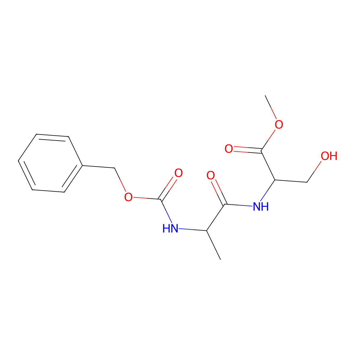 Z-Ala-Ser methyl ester molecular structure, CAS 19542-34-8