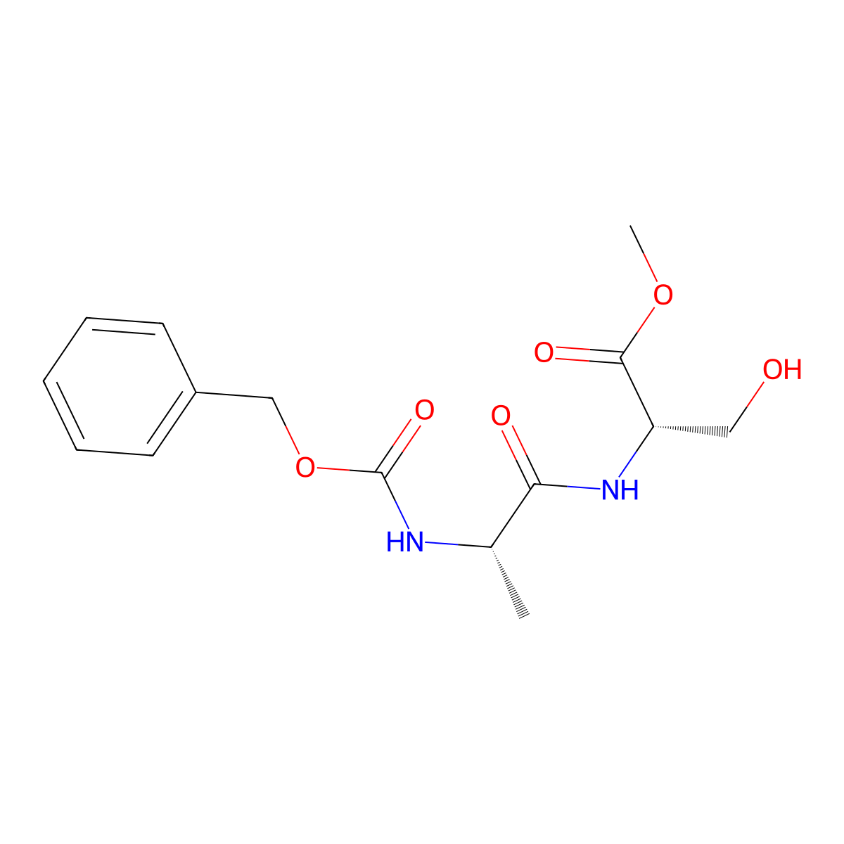 Z-Ala-Ser methyl ester molecular structure, CAS 19542-34-8