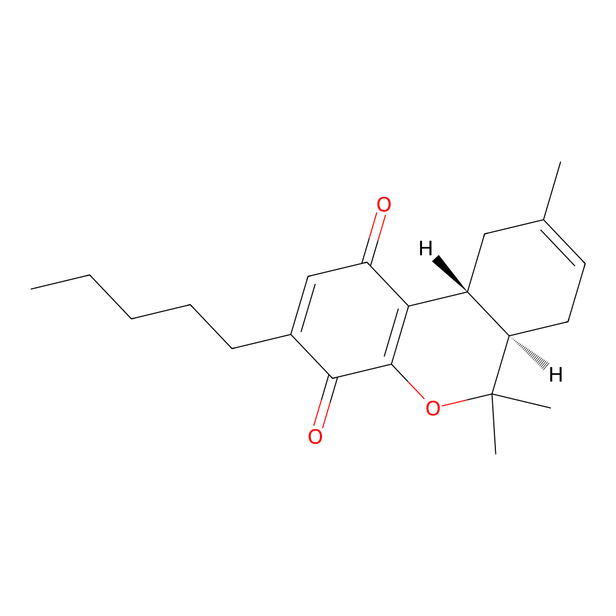 Delta8-THCQ molecular structure, CAS 19542-59-7