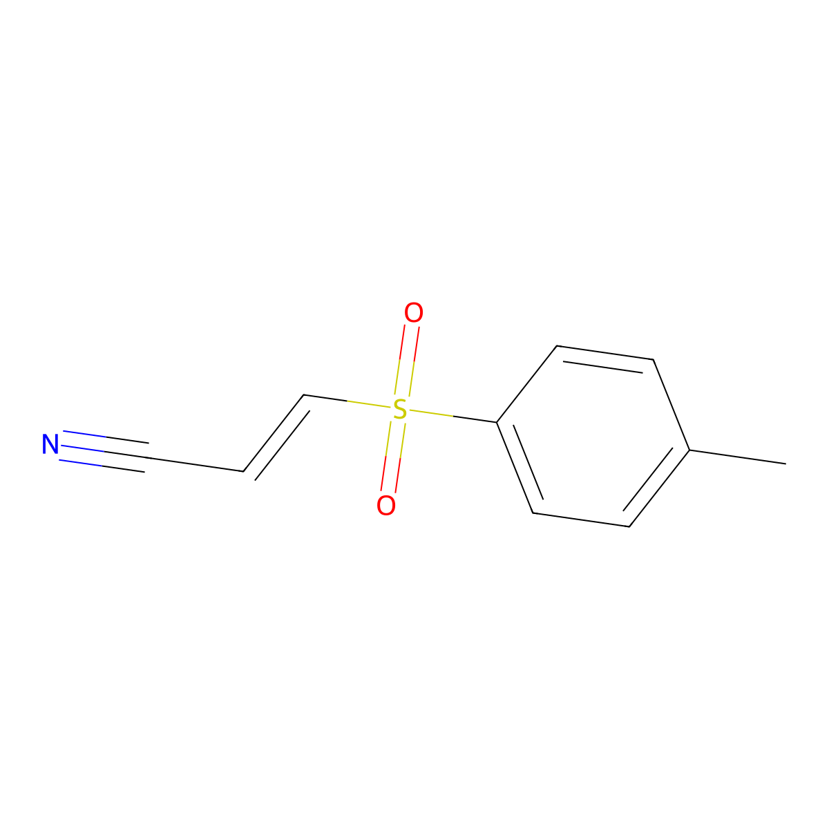 (2E)-3-(4-methylbenzenesulfonyl)prop-2-enenitrile molecular structure, CAS 19542-67-7