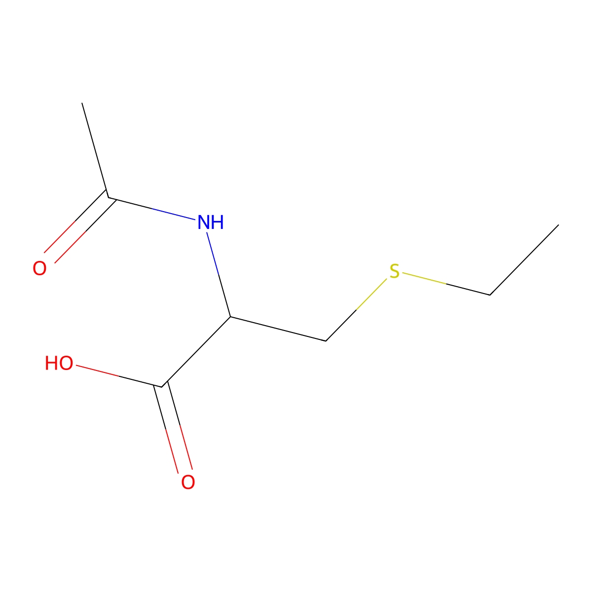 S-ethyl-N-acetyl-cysteine molecular structure, CAS 19542-76-8